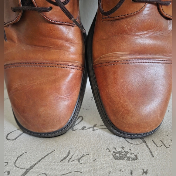Nunn Bush Mens Tan Leather Oxford Dress Shoes Comfort Gel Size 10M - Picture 3 of 7